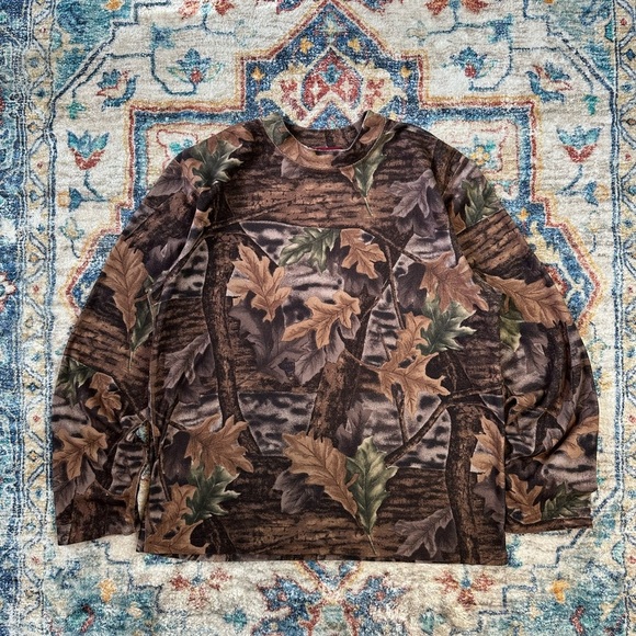 Vintage Other - Vintage Ducks Unlimited Camouflage Fleece Long Sleeve Shirt